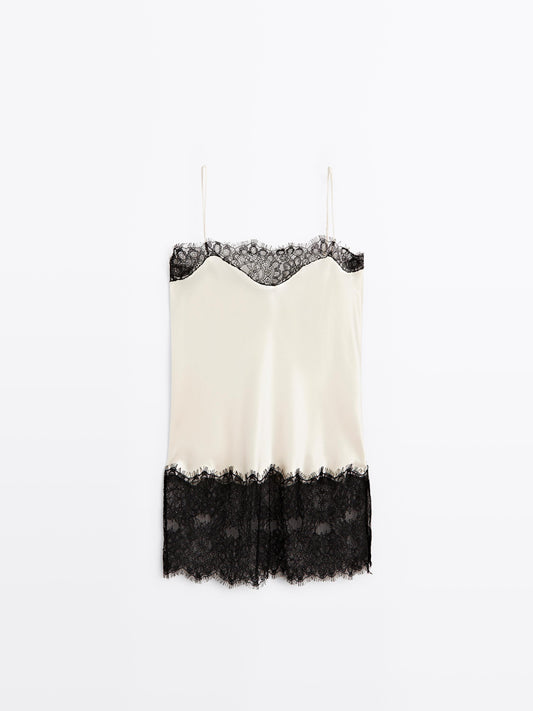 Satin-effect camisole top