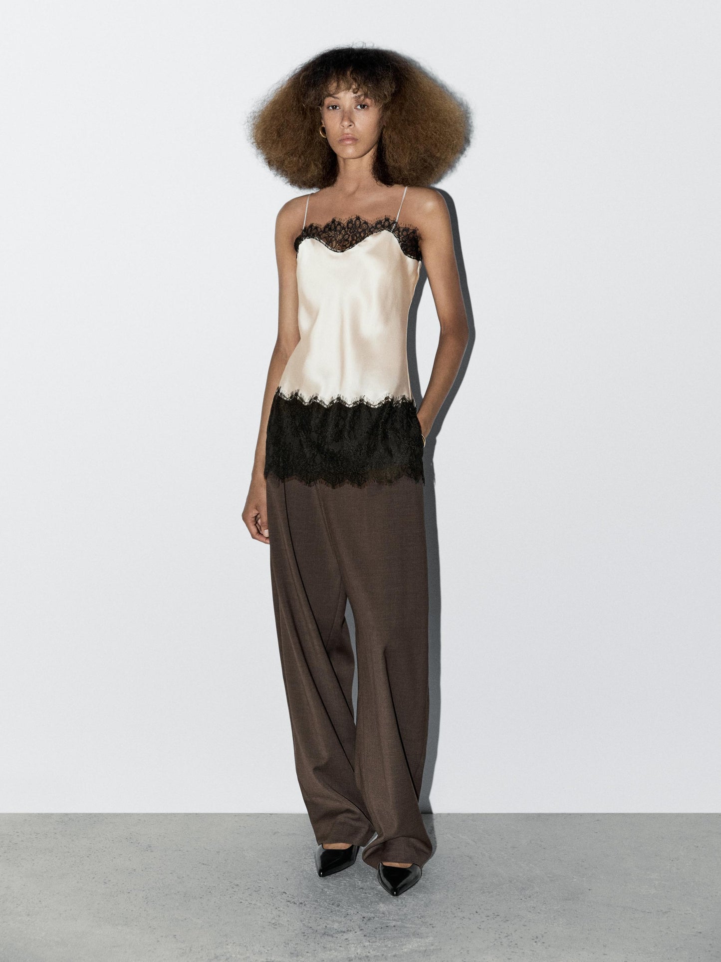 Satin-effect camisole top