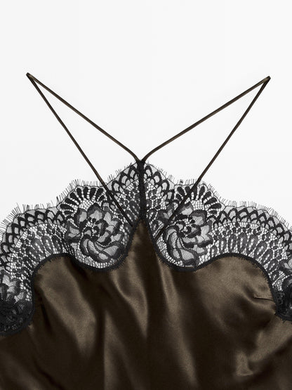 Silk blend camisole top