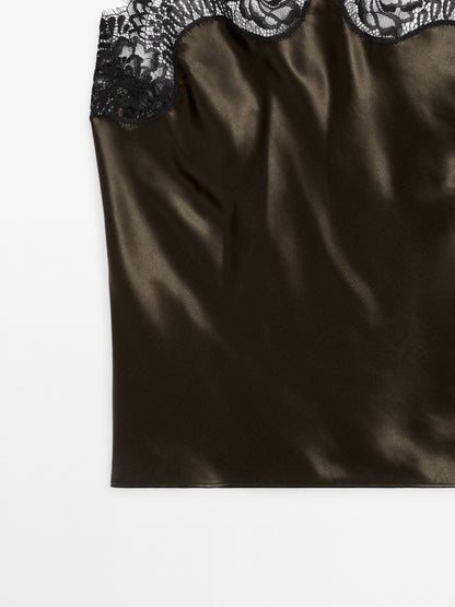 Silk blend camisole top