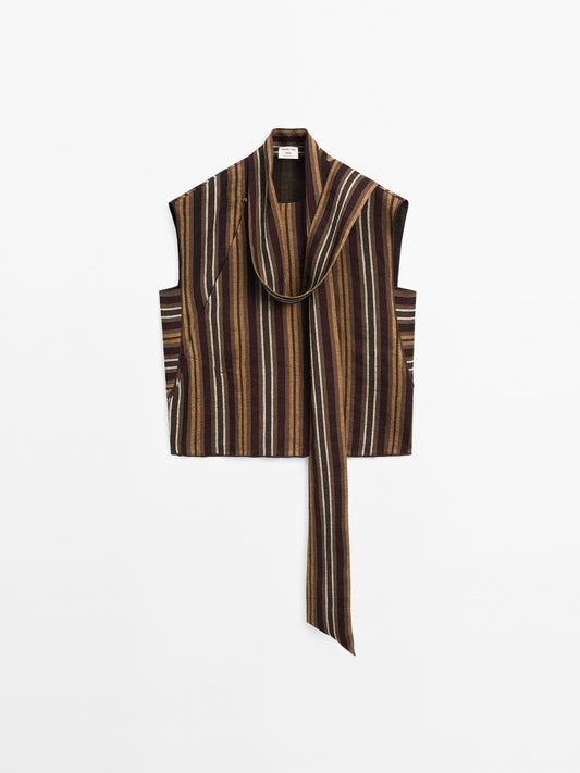 Striped flowing blouse