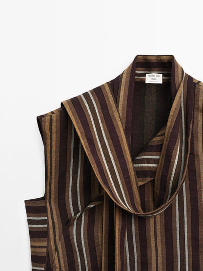 Striped flowing blouse