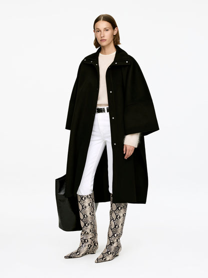 Wedge-Heel Leather Boots