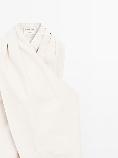 100% linen wrap top