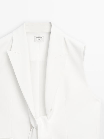 Smart waistcoat with bow detail