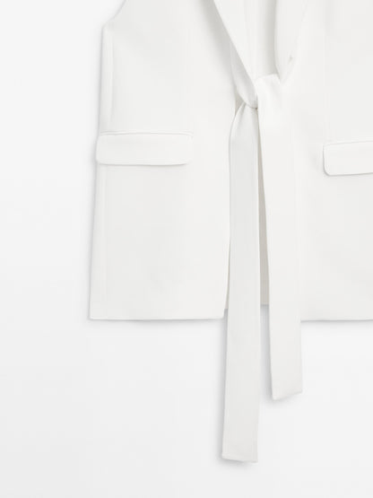 Smart waistcoat with bow detail