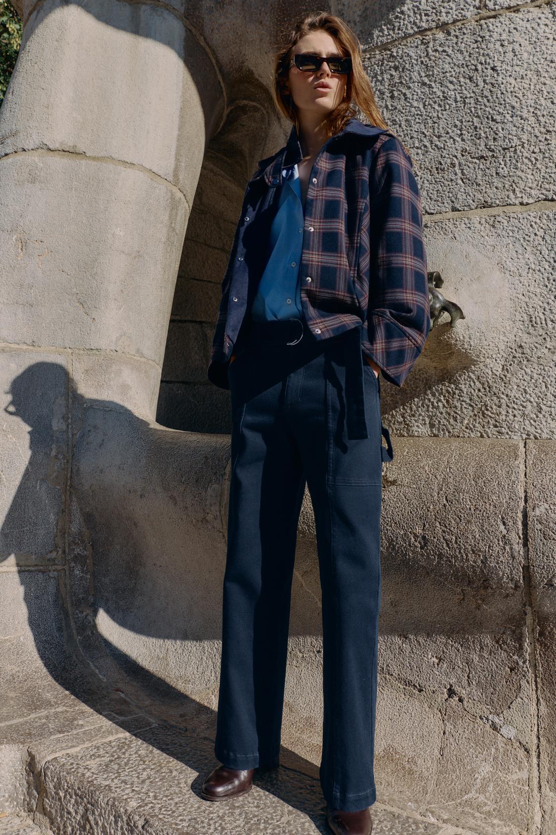 Checked Hooded Puffer Jacket