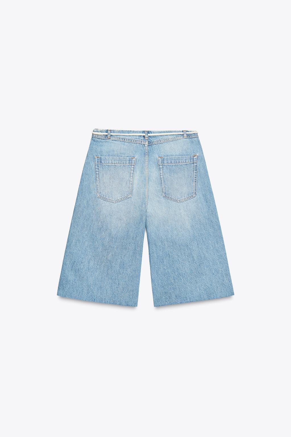 ZW COLLECTION Low-Rise Denim Bermuda Shorts