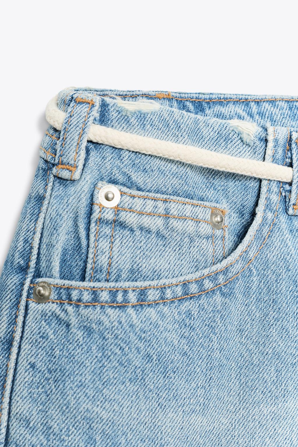 ZW COLLECTION Low-Rise Denim Bermuda Shorts