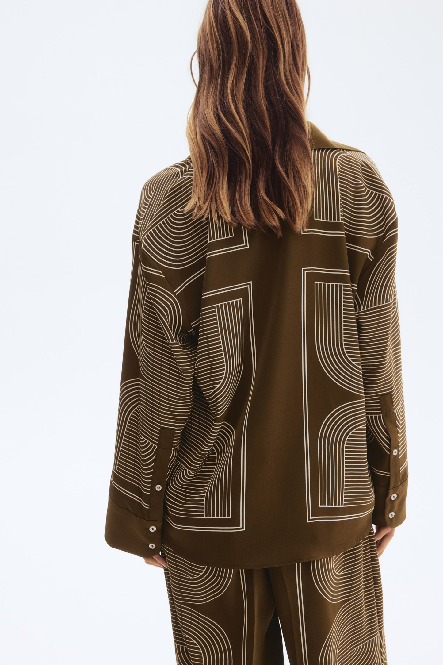 Oversized twill shirt