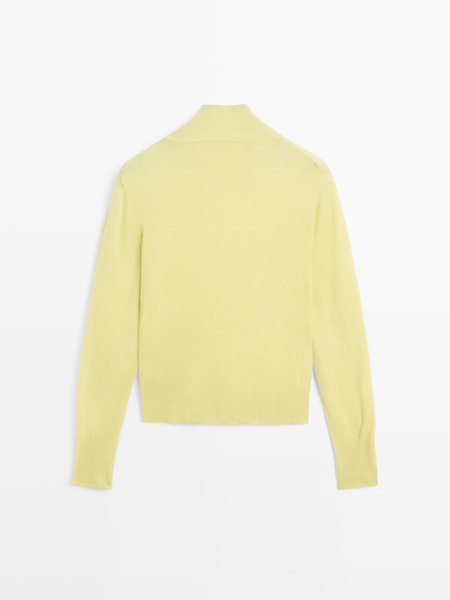 Knit 100% wool mock turtleneck sweater
