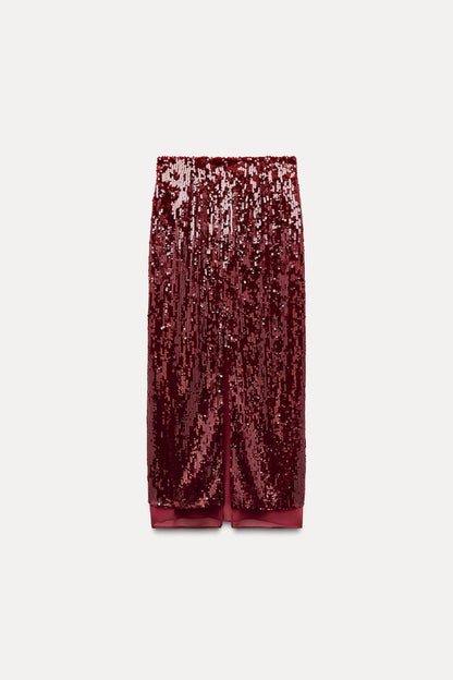 Sequinned Midi Skirt