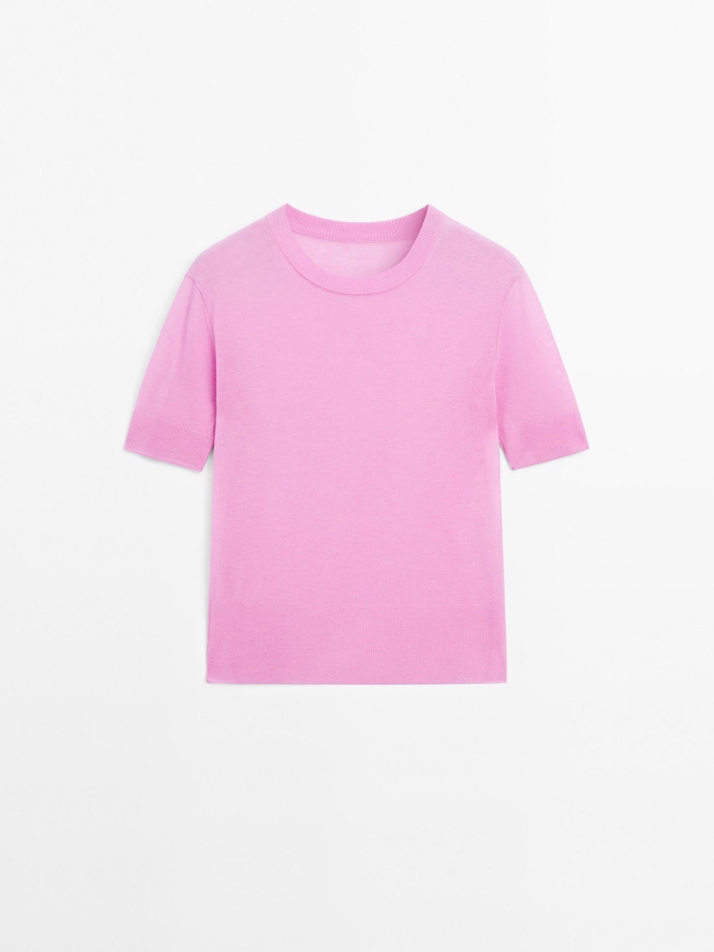 Short sleeve knit sweater