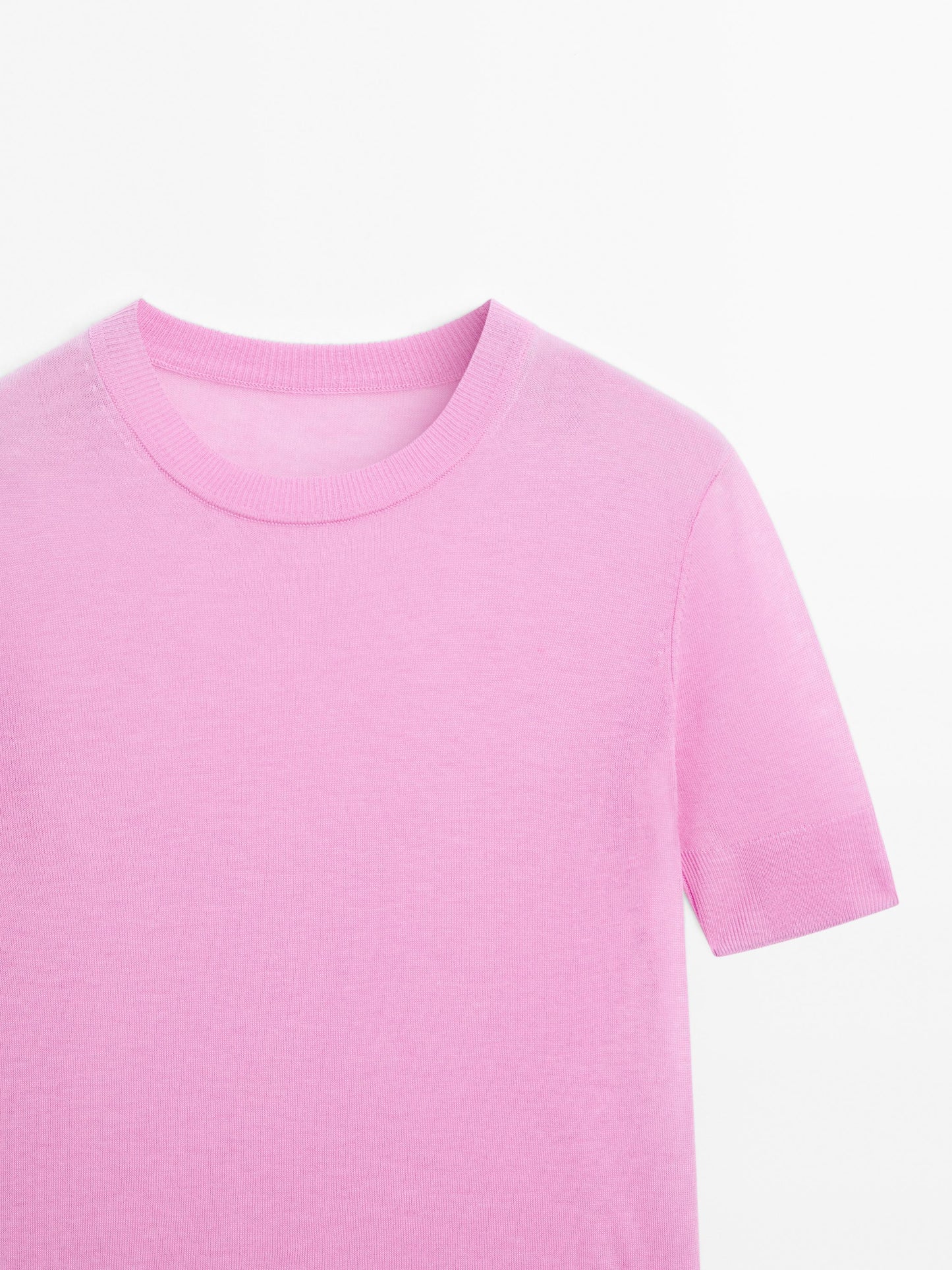 Short sleeve knit sweater