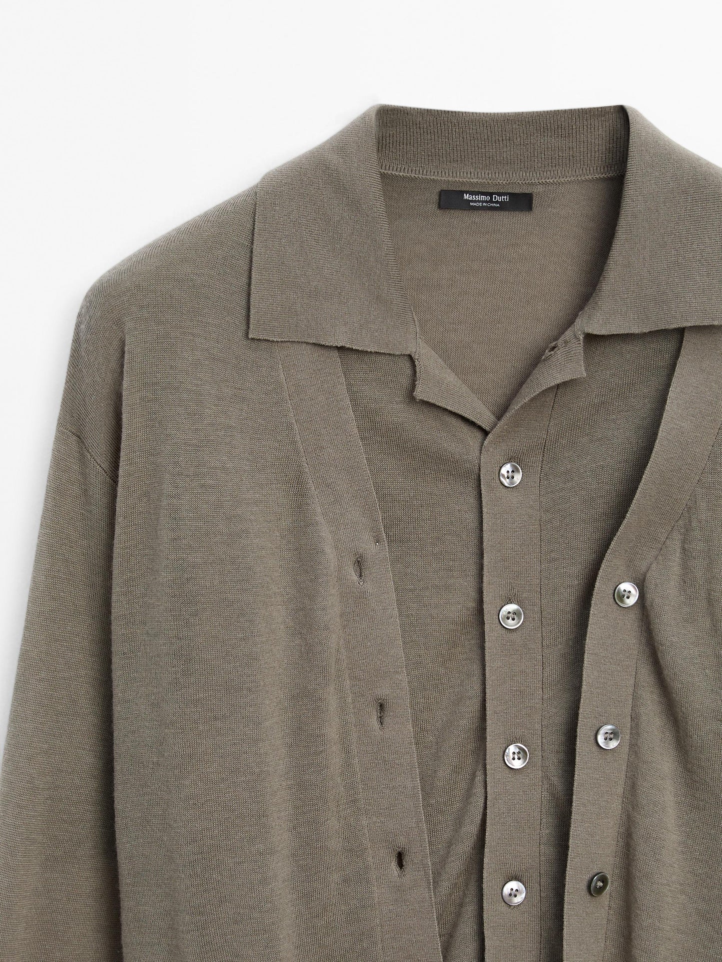 100% wool multi-way knit cardigan