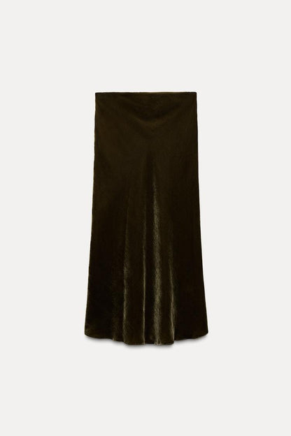 ZW Collection velvet midi skirt