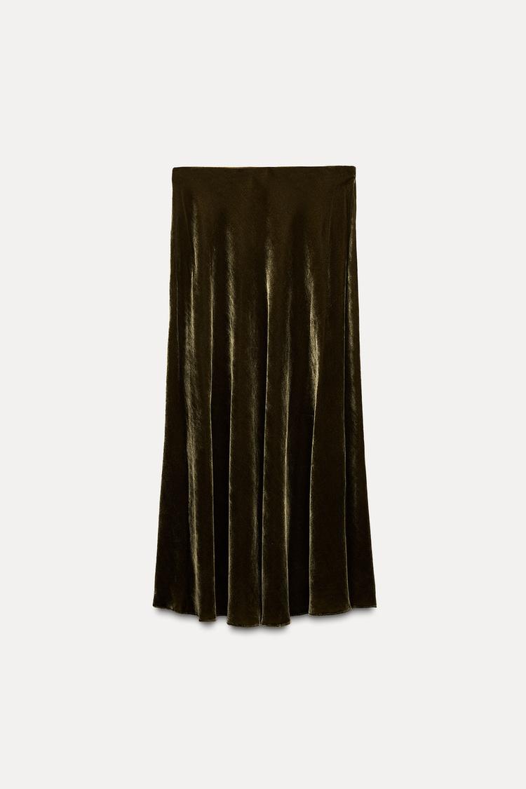 ZW Collection velvet midi skirt