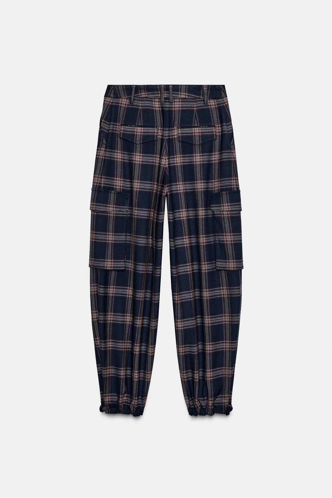 Checked Cargo Balloon Trousers