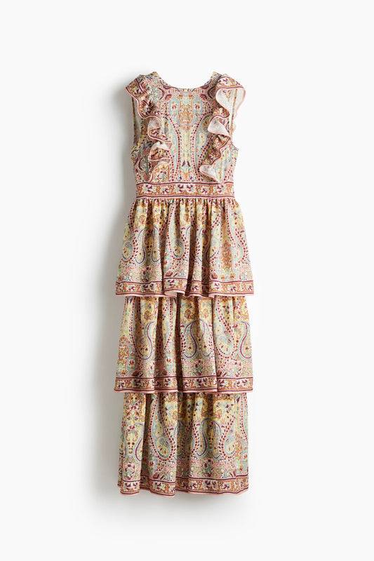 Frill-trimmed dress
