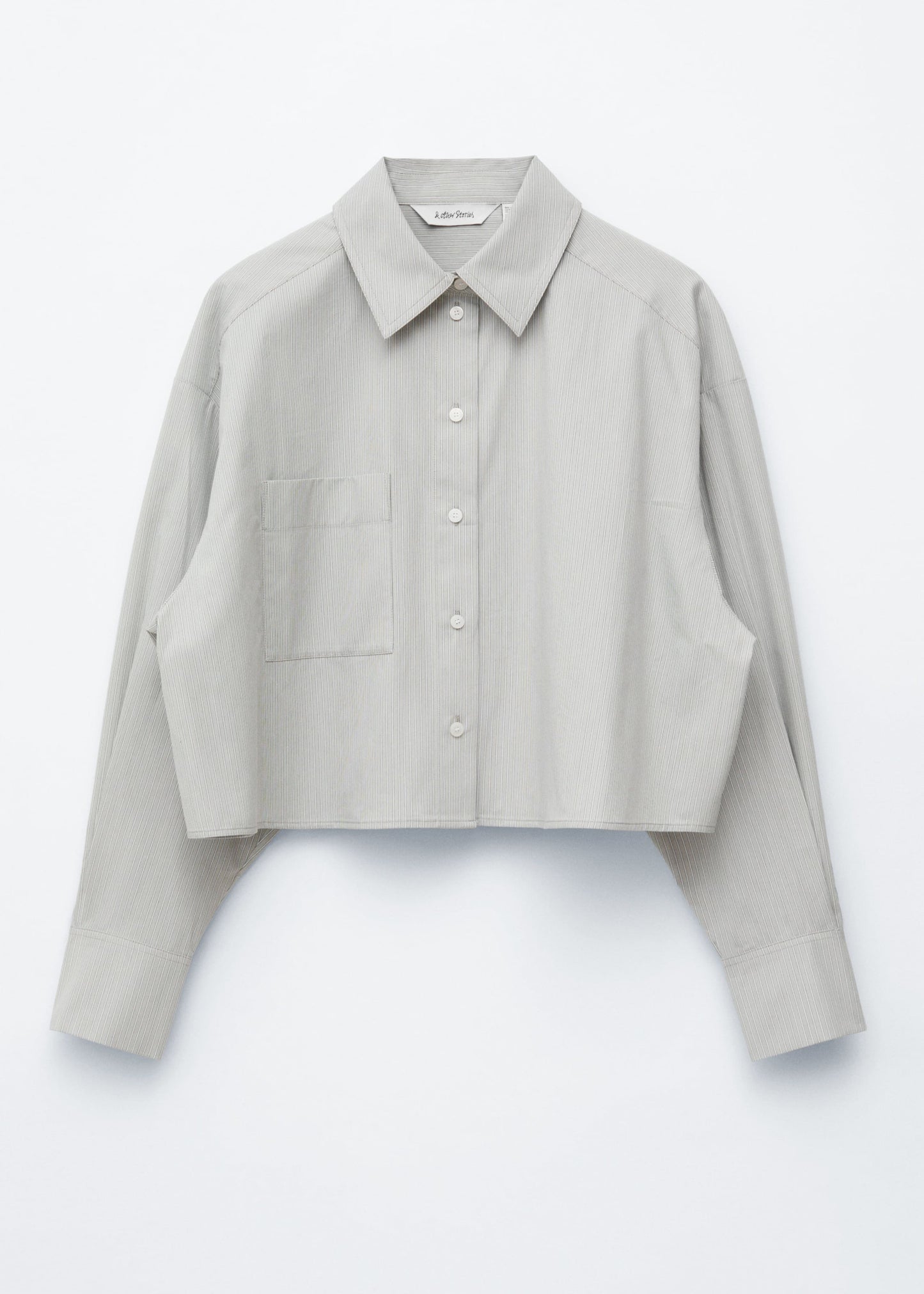 Cropped Oversized Cotton Shirt
