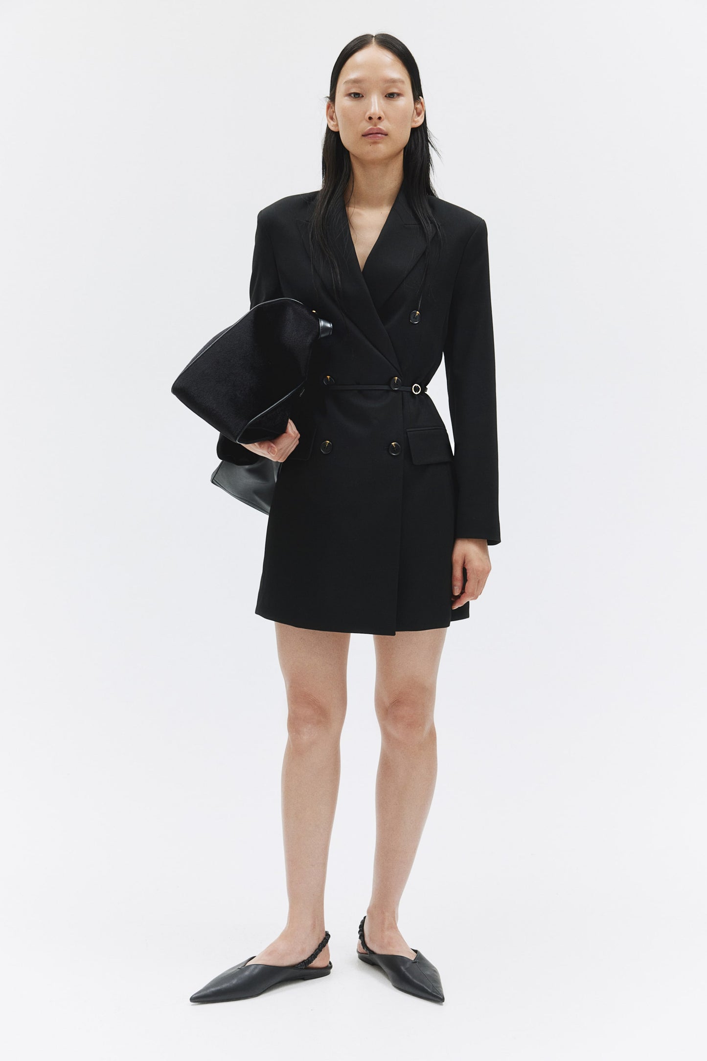 Belted blazer dress