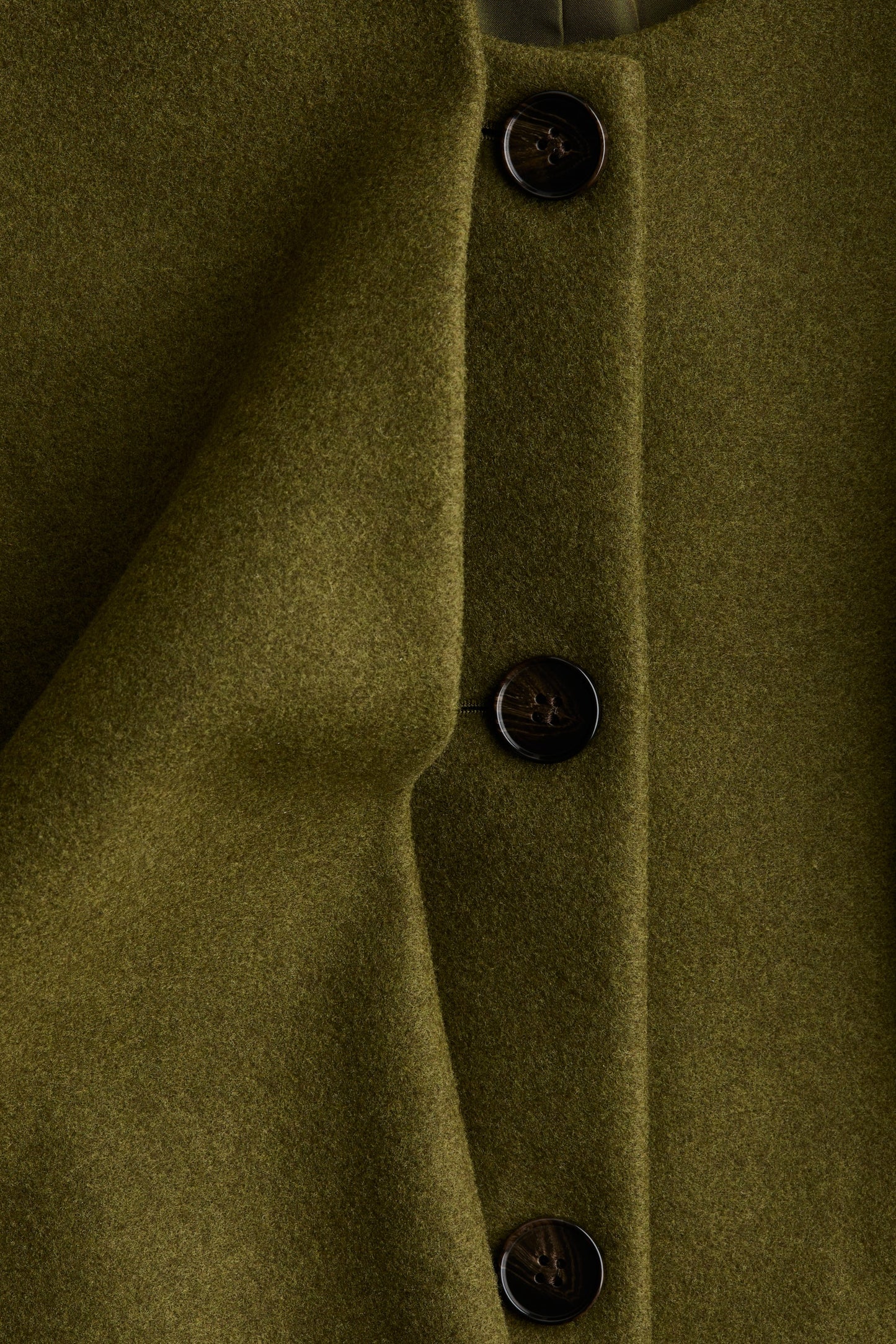 Scarf-detail coat
