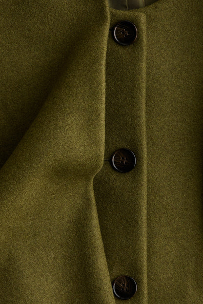 Scarf-detail coat