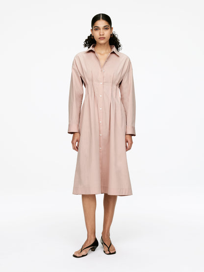 Pleated Shirt Dress
