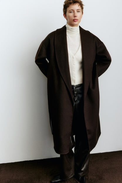 Handmade wool-blend coat