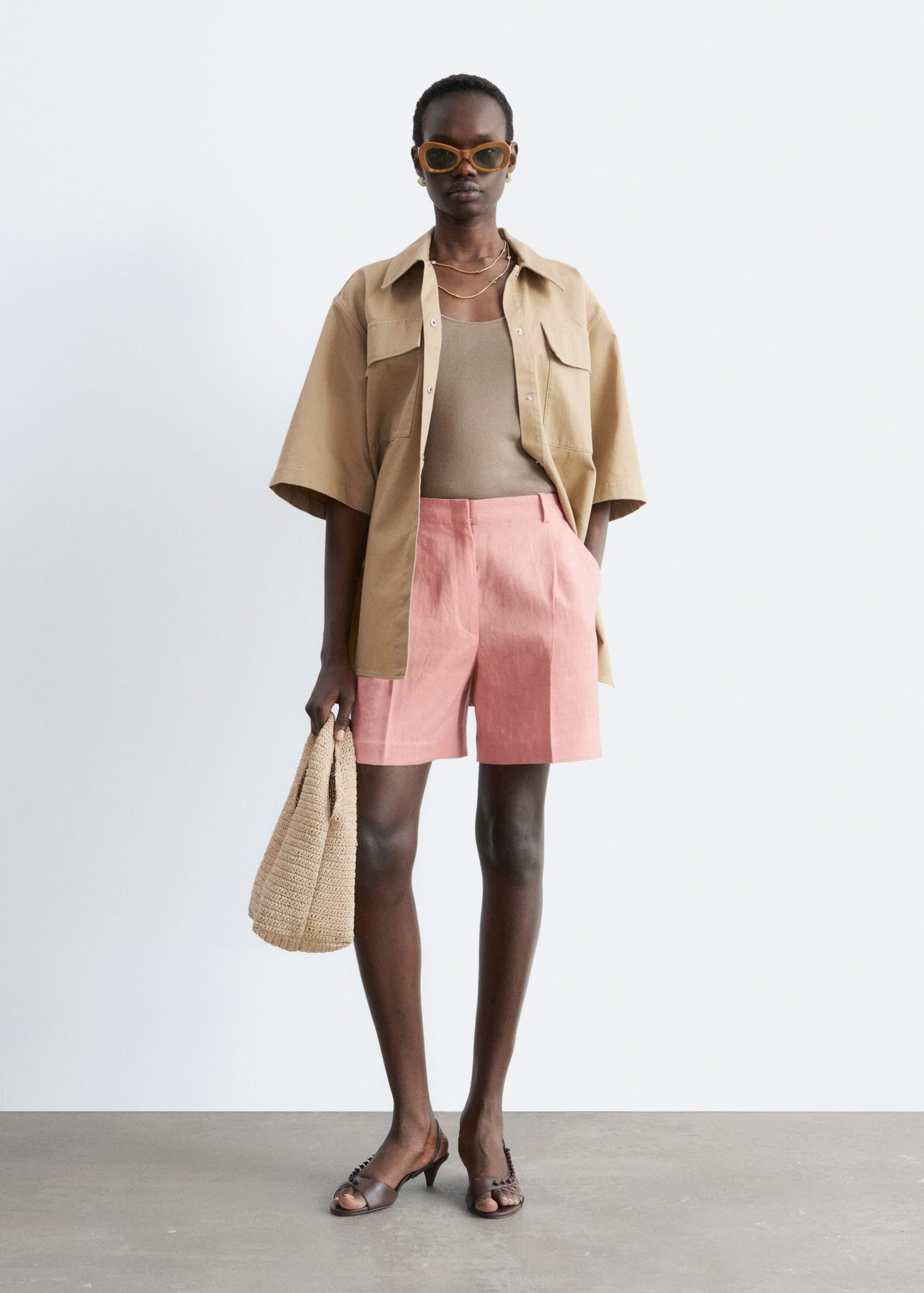 Tailored Linen Shorts