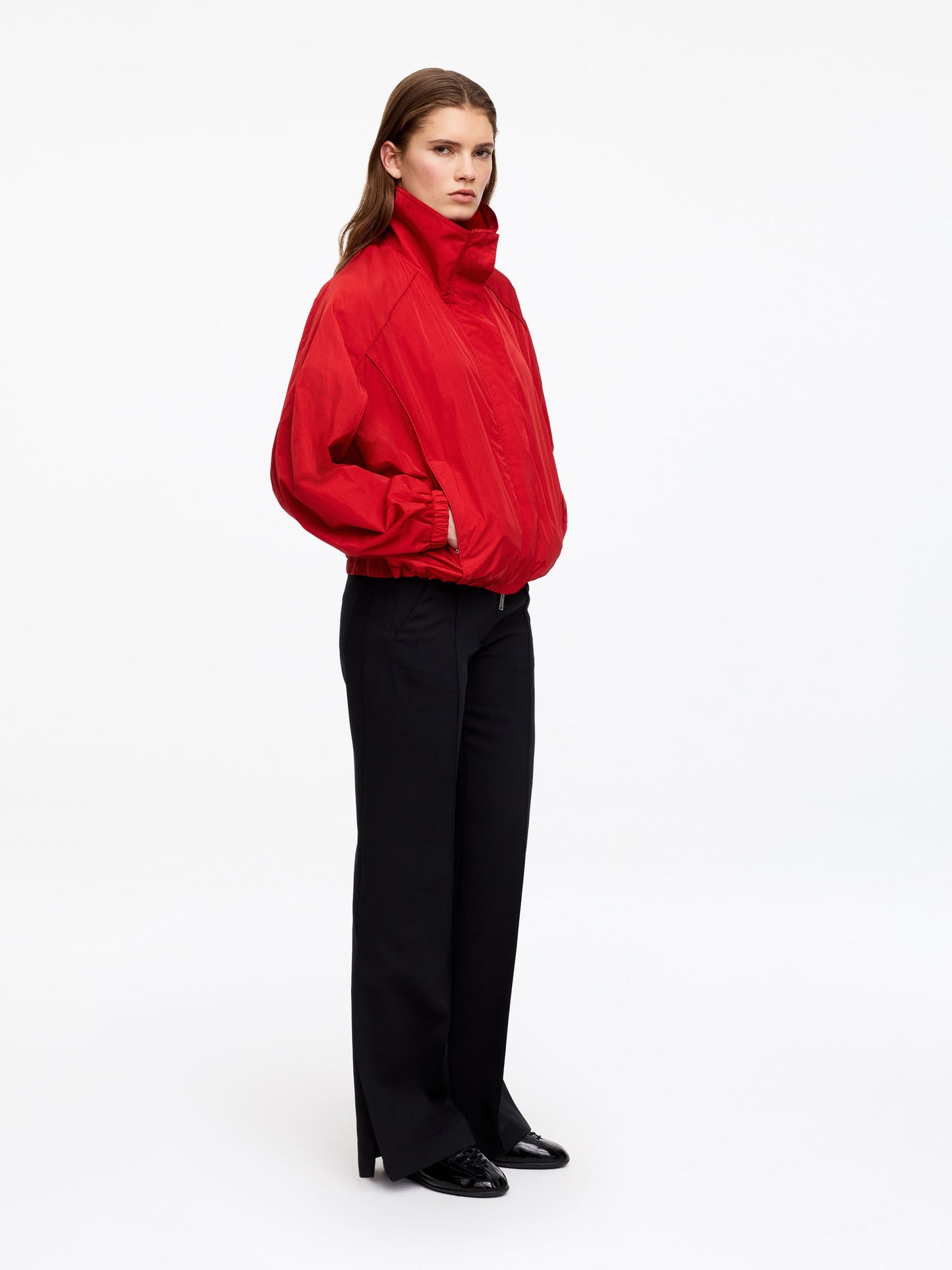 Funnel-Neck Nylon Jacket