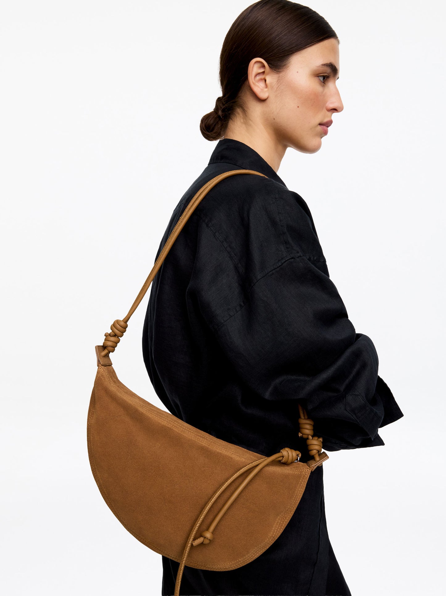Crescent Suede Bag