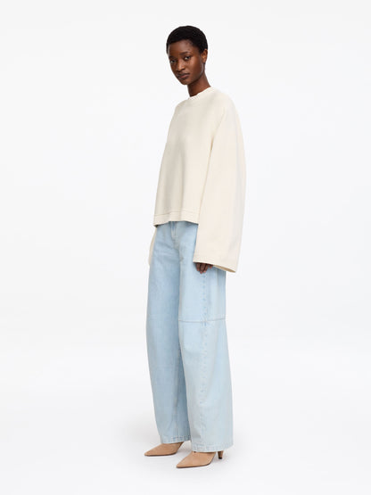 Cut-Out Cotton Jumper