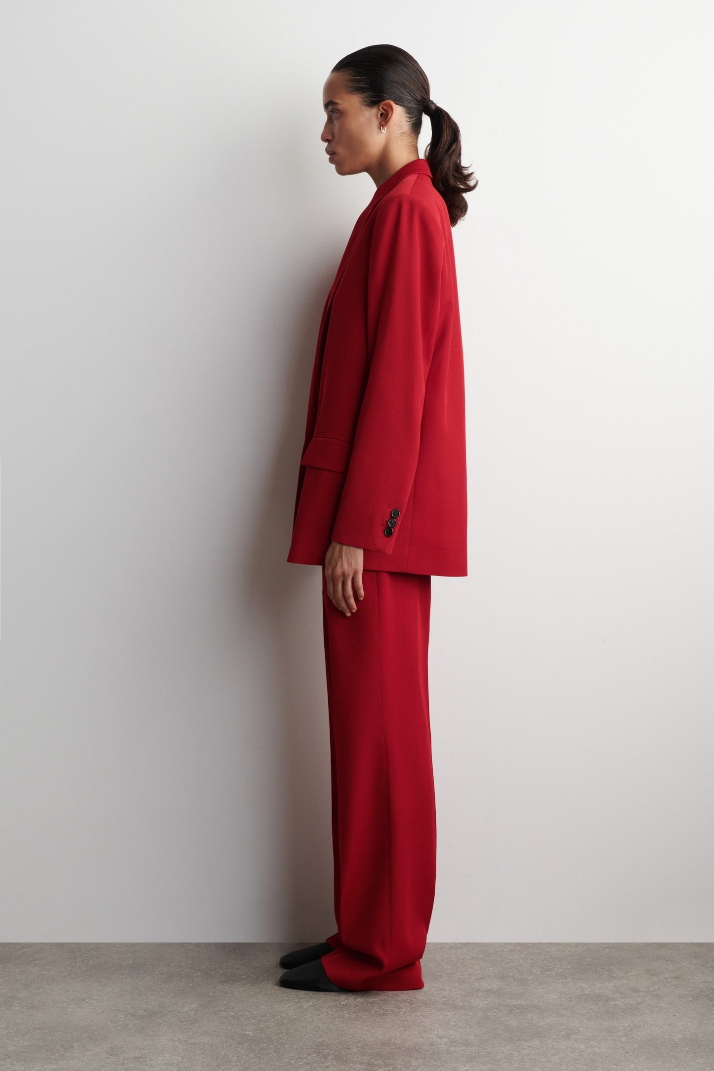 Single-Breasted Wool-Blend Blazer