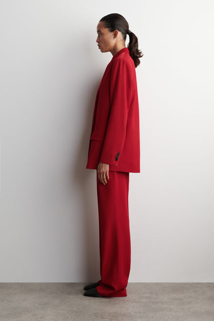 Single-Breasted Wool-Blend Blazer