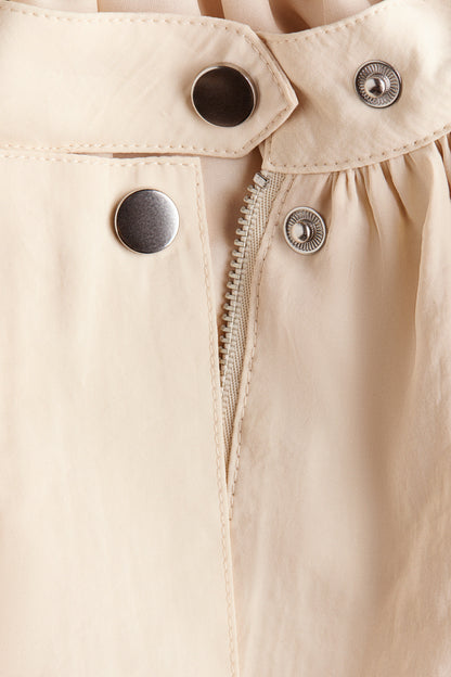 Balloon-sleeved modal jacket
