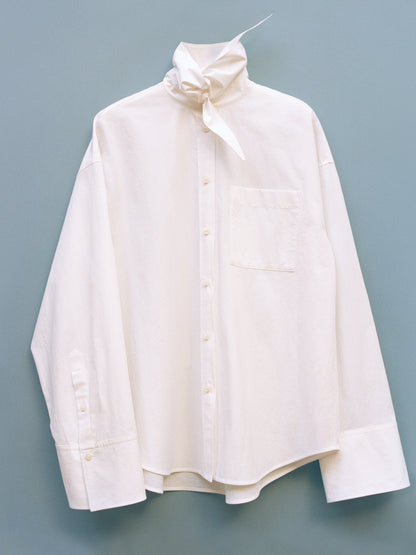 Tie-Detail Pima Cotton Shirt