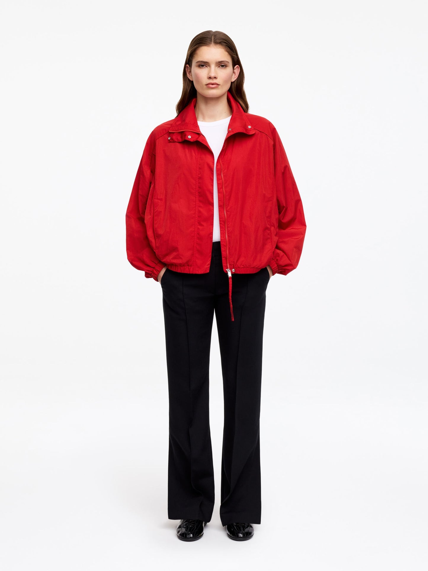 Funnel-Neck Nylon Jacket
