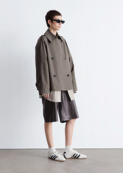 Double-Breasted Trench Jacket