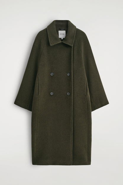 Oversized Double-Breasted Wool Coat