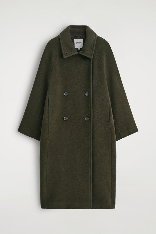 Oversized Double-Breasted Wool Coat