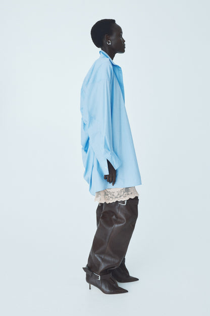 Oversized poplin shirt