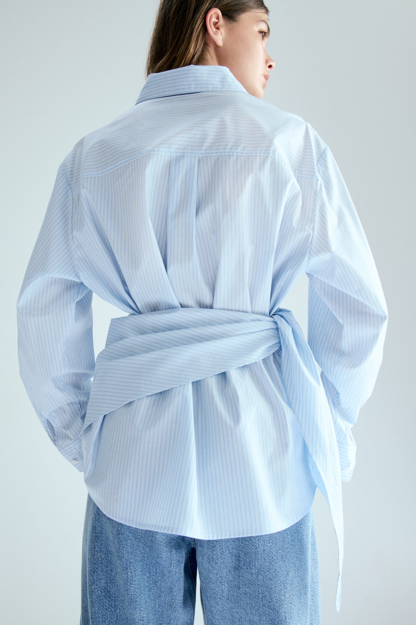 Scarf-detail shirt