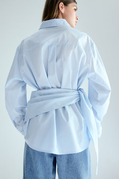 Scarf-detail shirt
