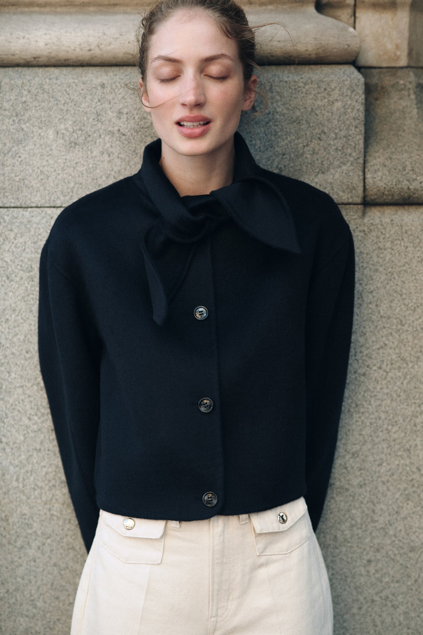 Handmade wool-blend jacket