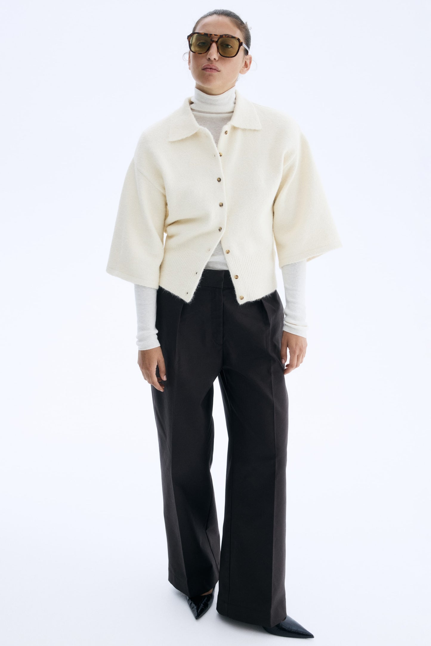 Collared cardigan