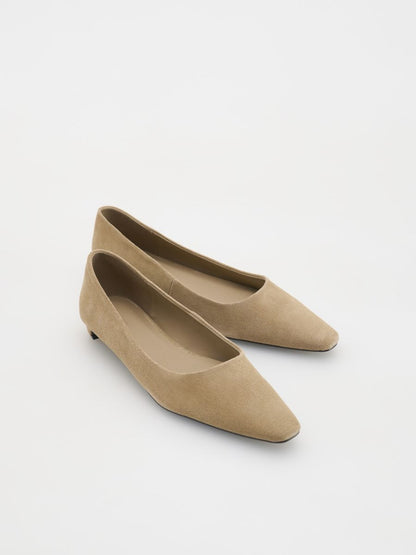 Suede ballerinas