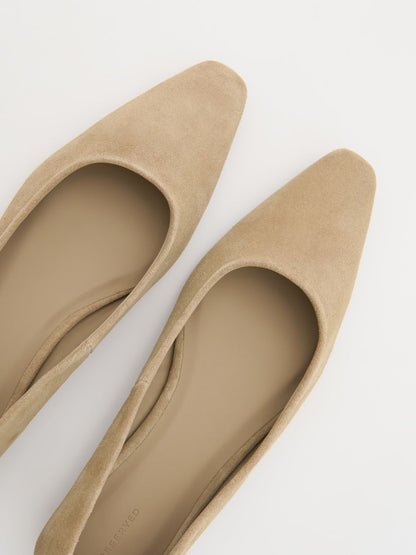 Suede ballerinas