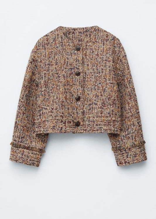 Cropped Bouclé Jacket