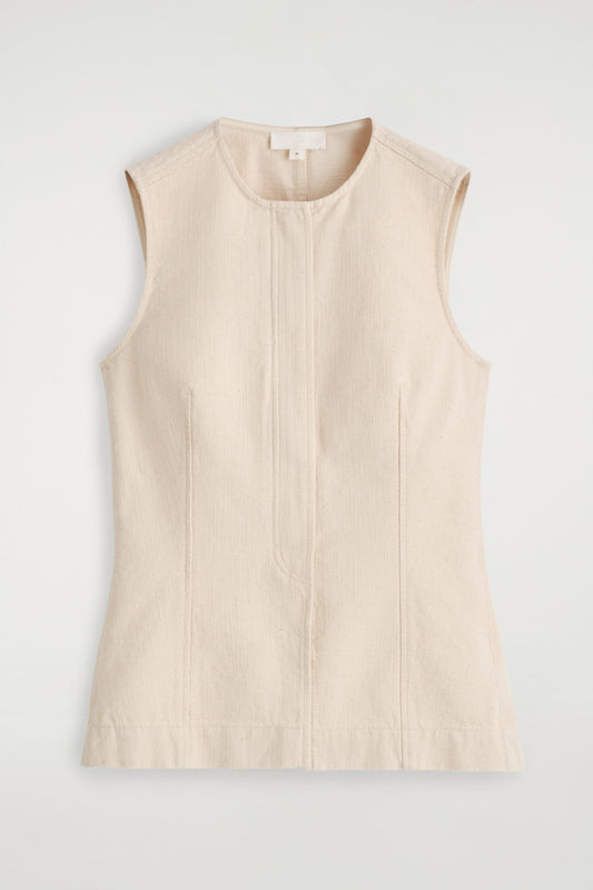 Sleeveless Denim Top